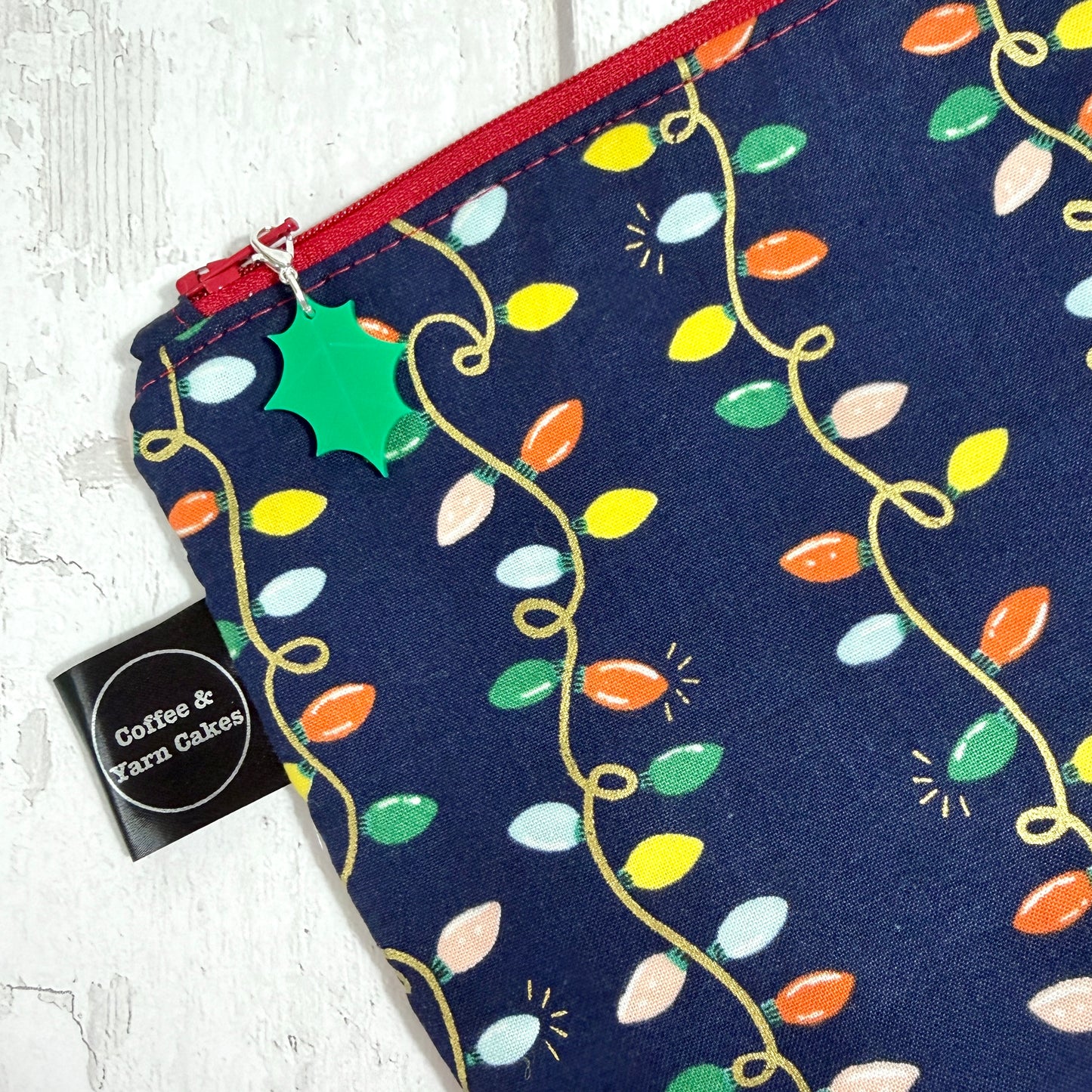 Fairy Lights Zipped Project Bag - Small/Sock Size