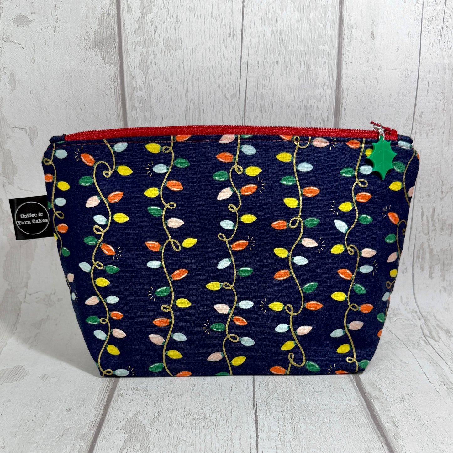 Fairy Lights Zipped Project Bag - Small/Sock Size