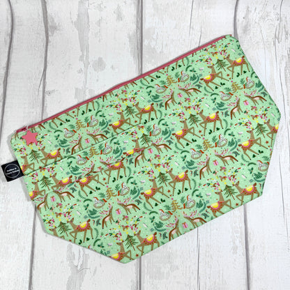 Oh Deer, it's Christmas Zipped Project Bag - Extra Large Size