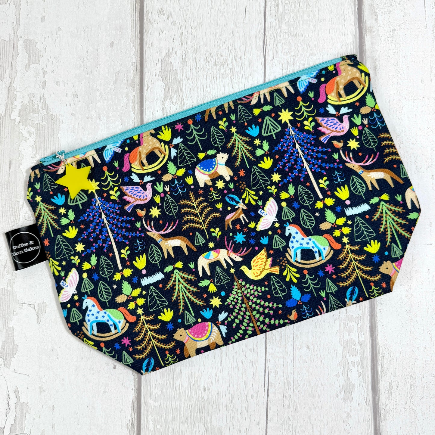 Blitzened Zipped Project Bag - Small/Sock Size