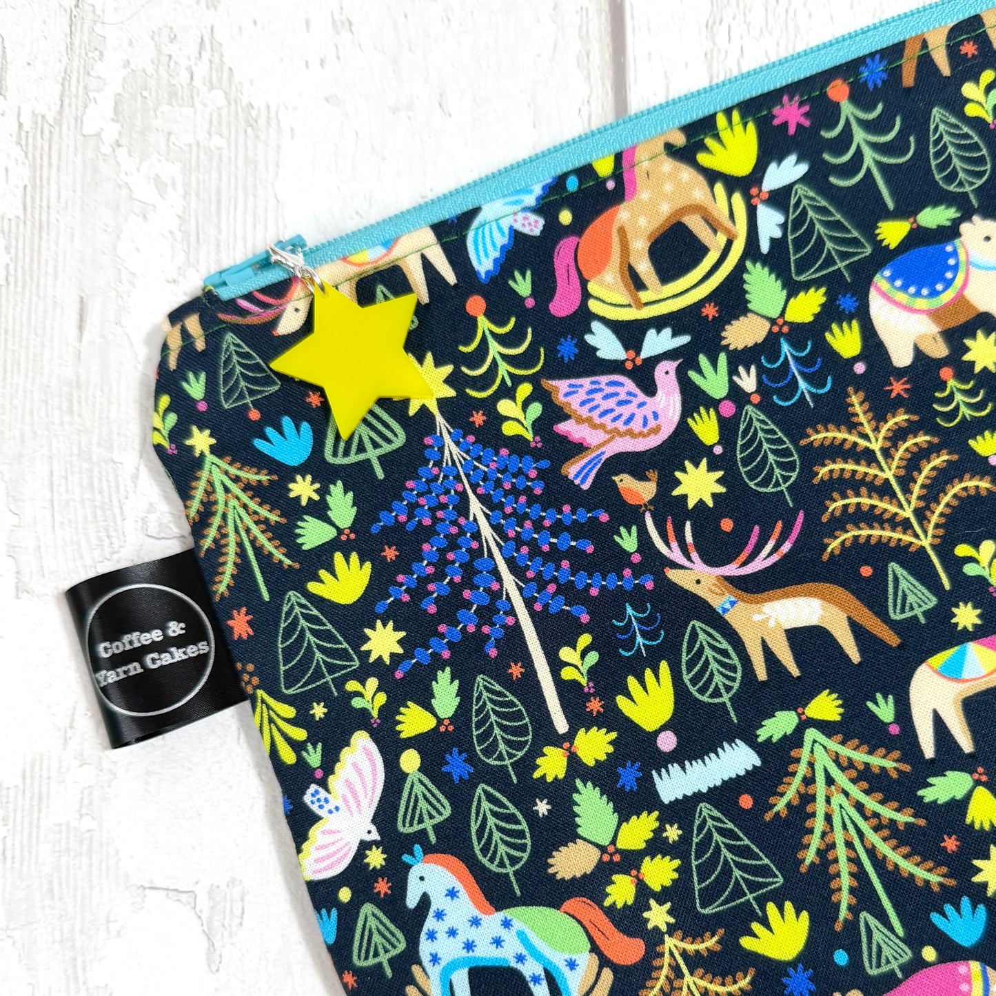 Blitzened Zipped Project Bag - Small/Sock Size