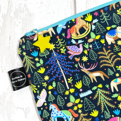 Blitzened Zipped Project Bag - Small/Sock Size