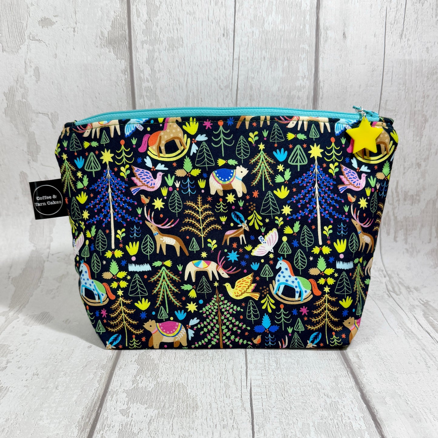 Blitzened Zipped Project Bag - Small/Sock Size