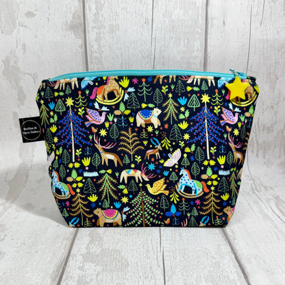 Blitzened Zipped Project Bag - Small/Sock Size