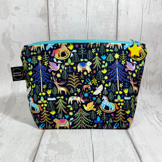 Blitzened Zipped Project Bag - Small/Sock Size