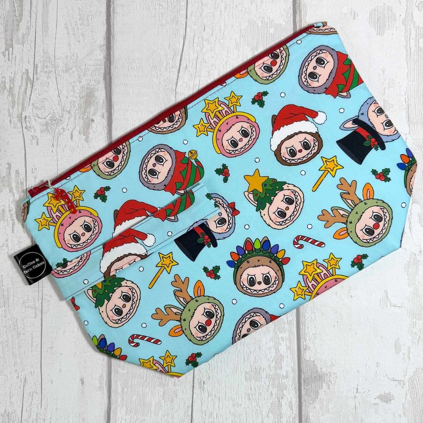 Festive Labubu Zipped Project Bag - Large Size