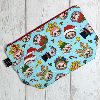 Festive Labubu Zipped Project Bag - Large Size