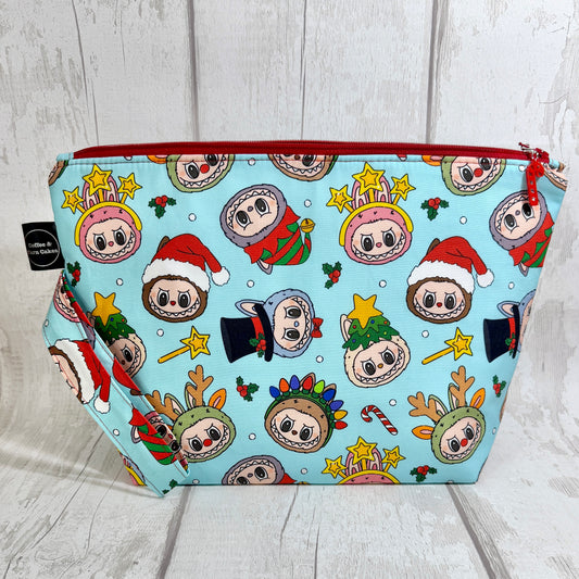 Festive Labubu Zipped Project Bag - Large Size