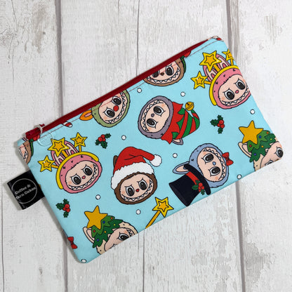 Festive Labubu Zipped Notions Hook DPN Pouch/Case
