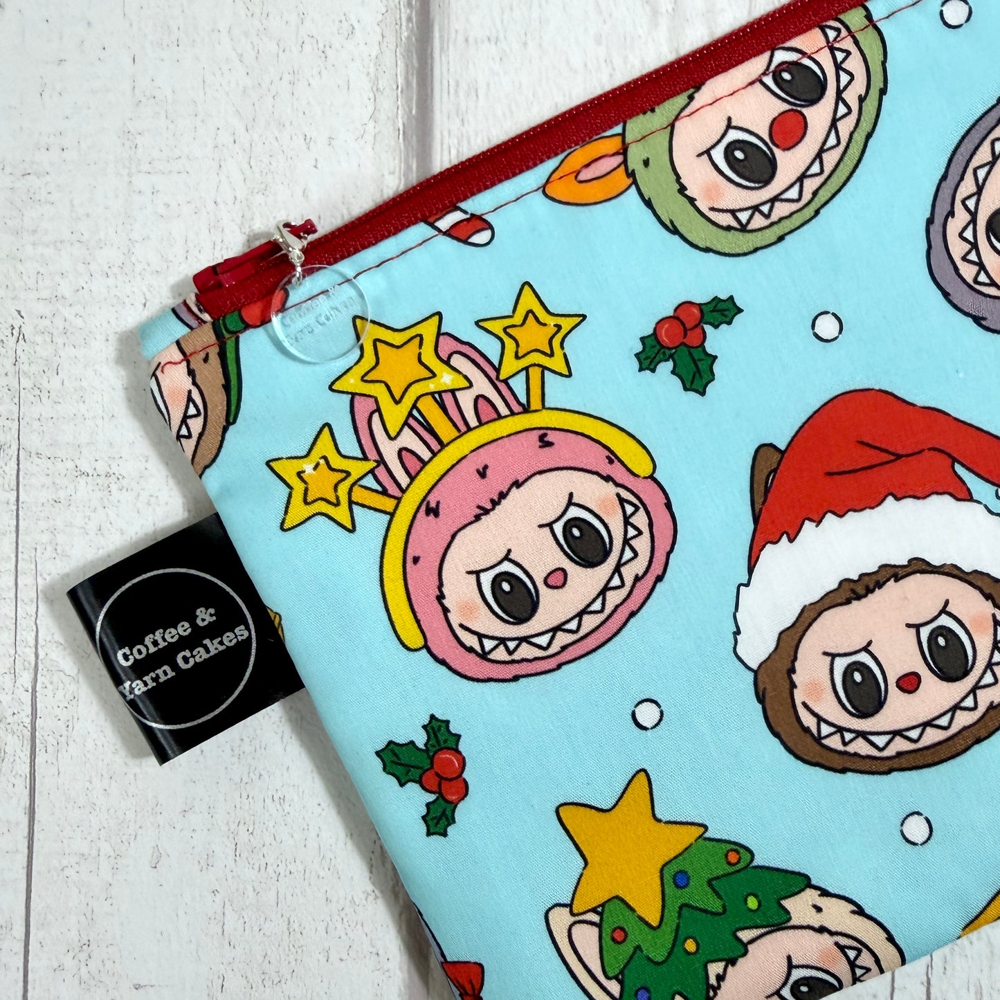 Festive Labubu Zipped Notions Hook DPN Pouch/Case