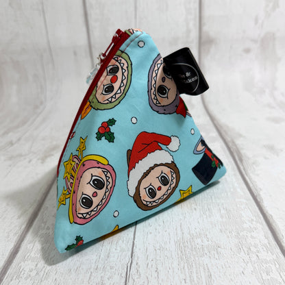Festive Labubu Zipped Fabric Pyramid Notions Pouch