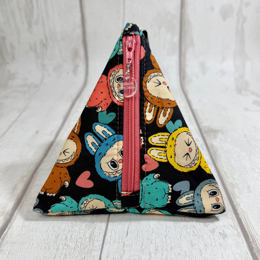 Labubu Love Zipped Fabric Pyramid Notions Pouch
