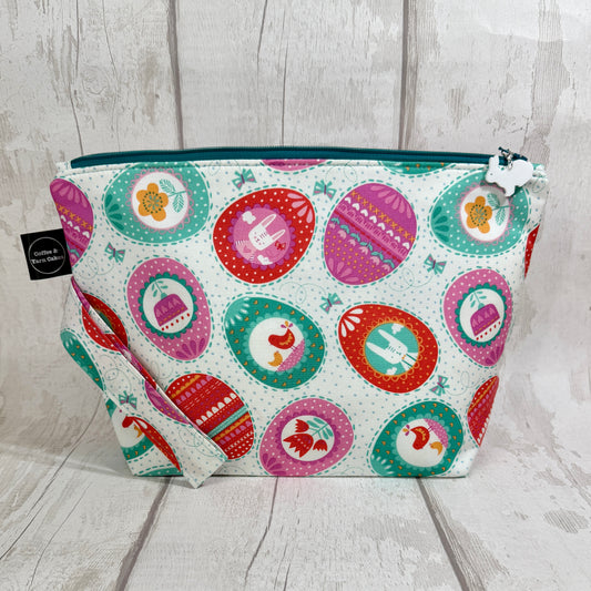 Spring Bunny Fun Zipped Project Bag - Large Size