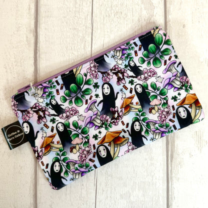 Mushroom Kaonashi No Face Zipped Notions Hook DPN Pouch/Case