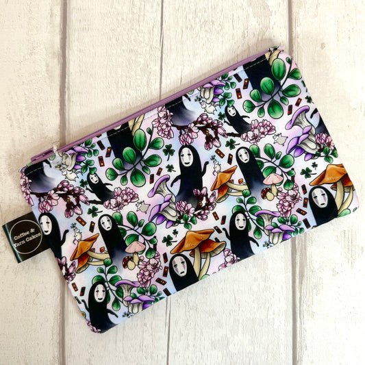 Mushroom Kaonashi No Face Zipped Notions Hook DPN Pouch/Case