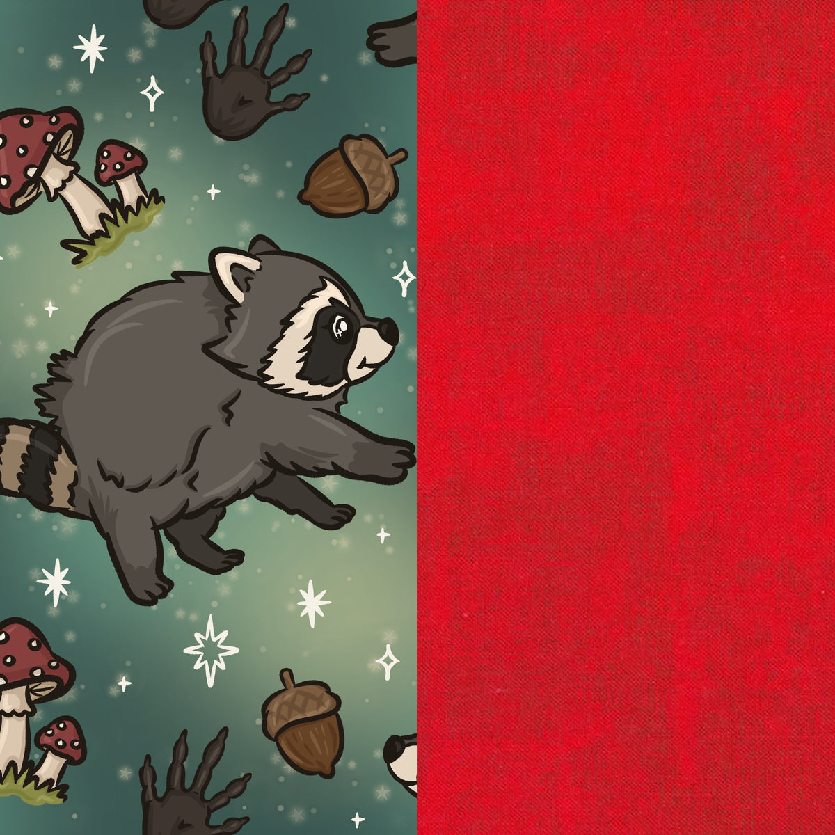 Jimothy Raccoon Zipped Fabric Pyramid Notions Pouch
