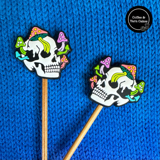 Mushroom Skulls Stitch Stoppers 1 Pair