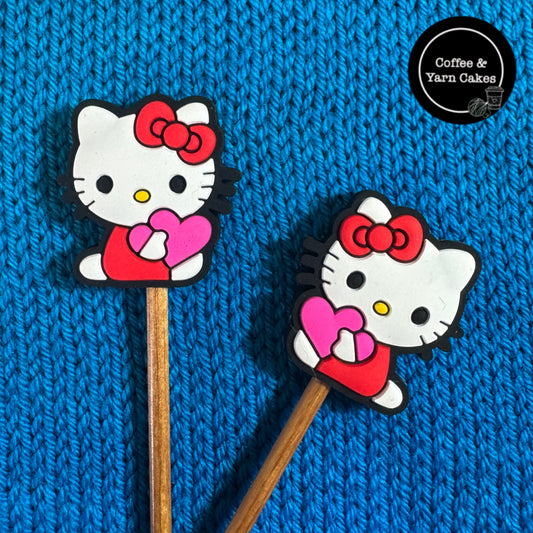 Hello Heart Kitty Stitch Stoppers 1 Pair
