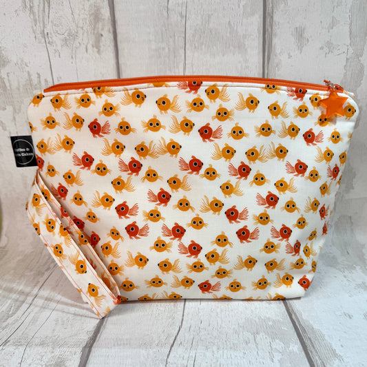 Goldfish Zipped Project Bag - Large Size