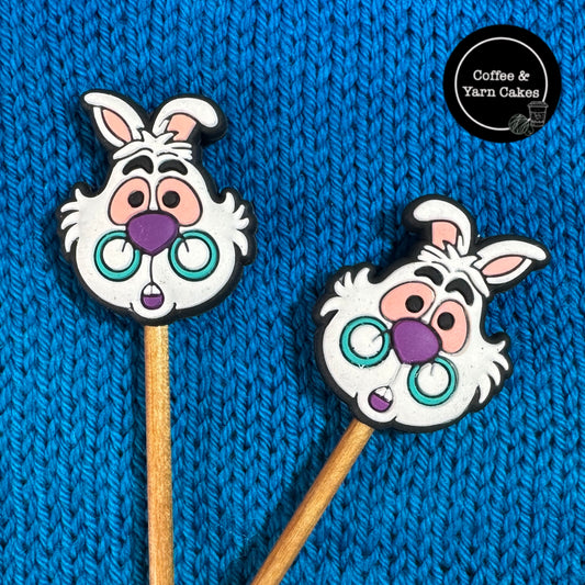 White Rabbit Wonderland Stitch Stoppers 1 Pair