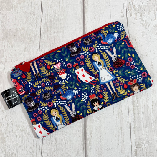 Alice In Wonderland Zipped Notions Hook DPN Pouch/Case