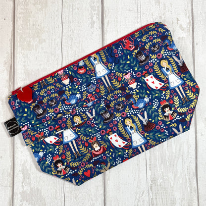 Alice In Wonderland Zipped Project Bag - Large Size