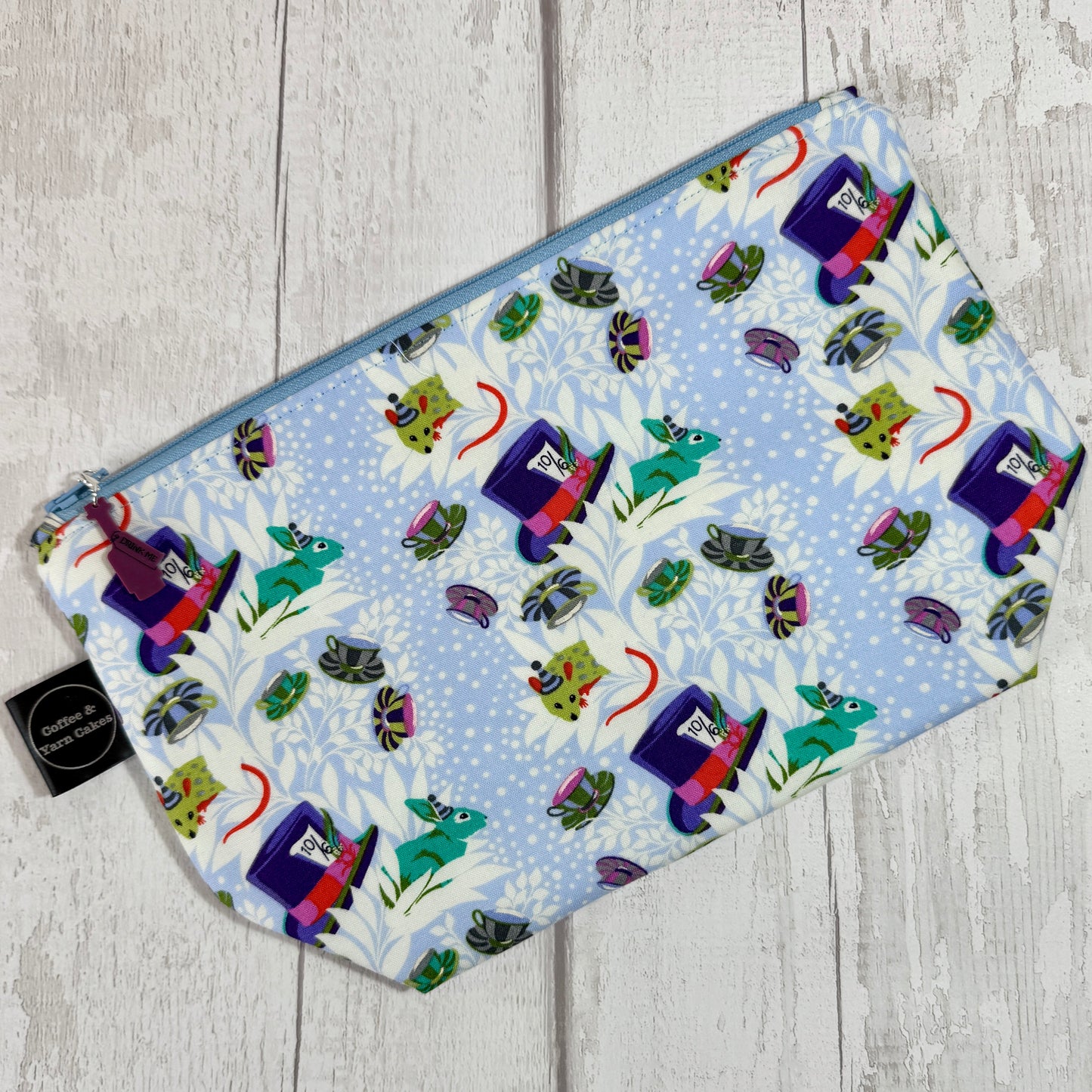 Curiouser 6pm Somewhere Wonderland Zipped Project Bag - Small/Sock Size