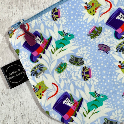 Curiouser 6pm Somewhere Wonderland Zipped Project Bag - Small/Sock Size