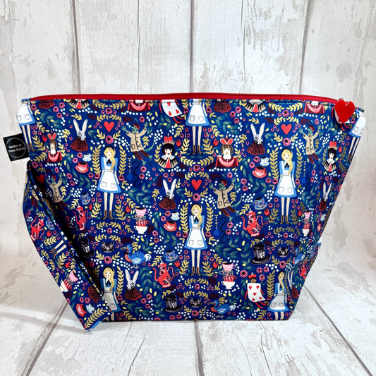 Alice In Wonderland Zipped Project Bag - Extra Large Size