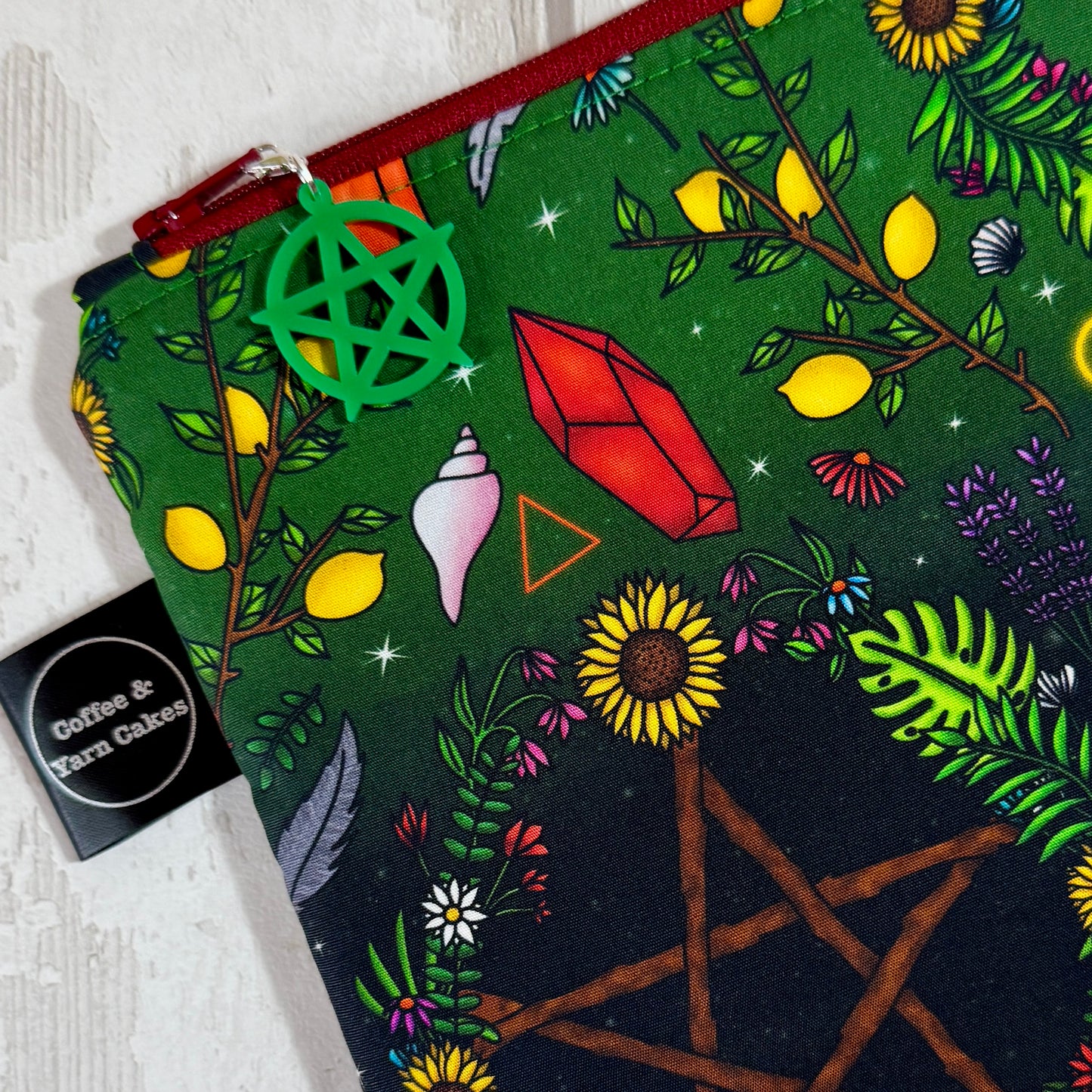 Summer Witch Zipped Project Bag - Small/Sock Size