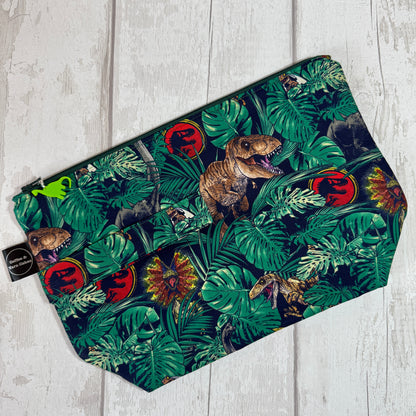 *Custom Order for Lucy* Jurassic Dinosaurs Zipped Project Bag - Large Size
