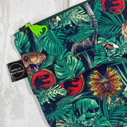 *Custom Order for Lucy* Jurassic Dinosaurs Zipped Project Bag - Large Size