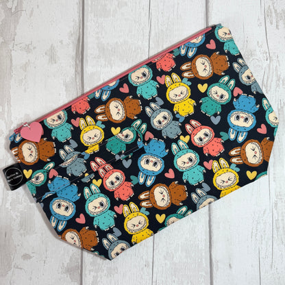 Labubu Love Zipped Project Bag - Large Size