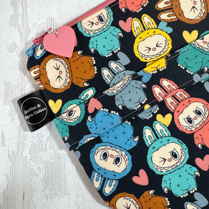 Labubu Love Zipped Project Bag - Large Size