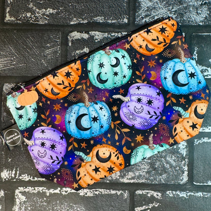 Mystical Pumpkins Zipped Project Bag - Small/Sock Size