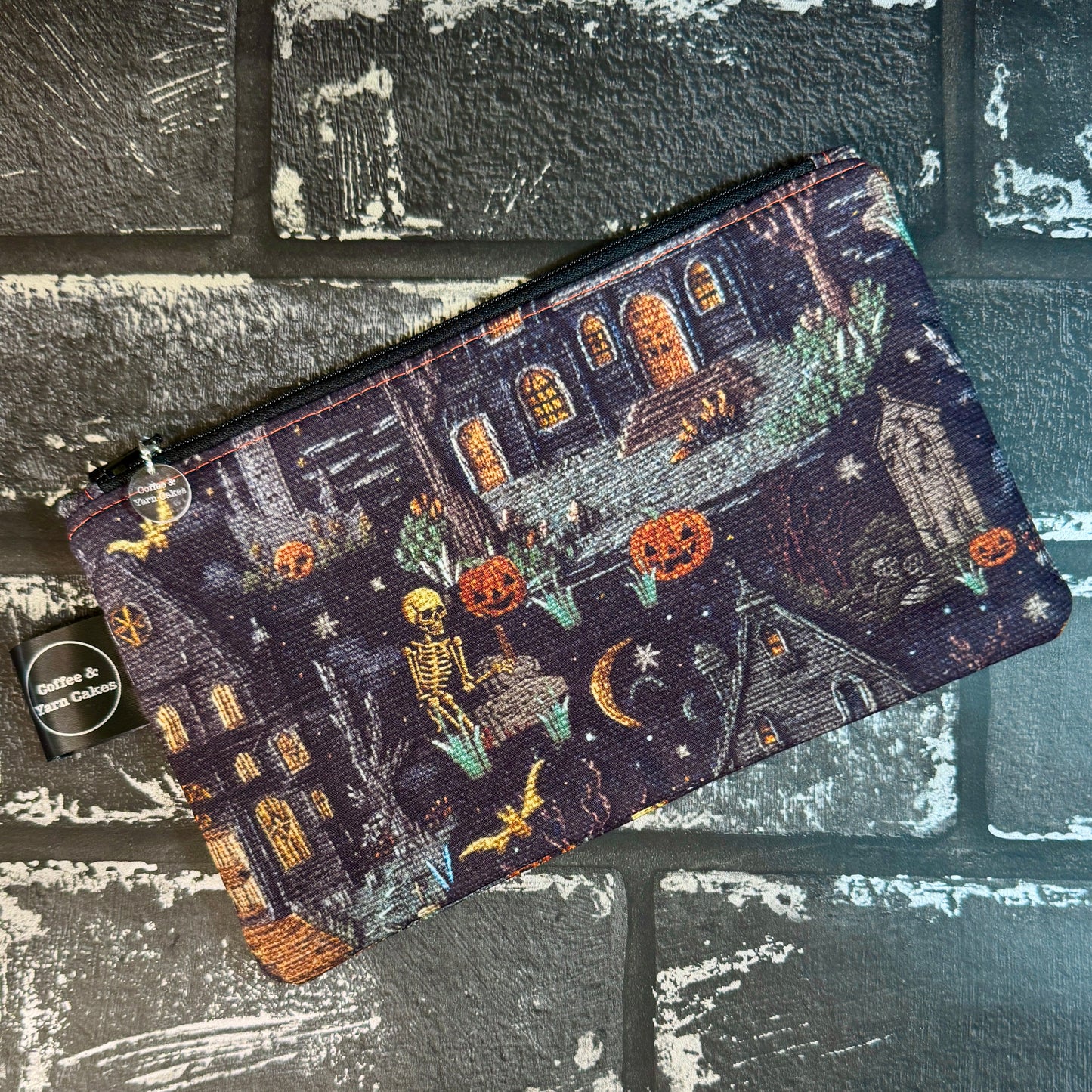 Haunted House Zipped Notions Hook DPN Pouch/Case