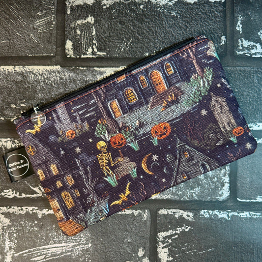 Haunted House Zipped Notions Hook DPN Pouch/Case
