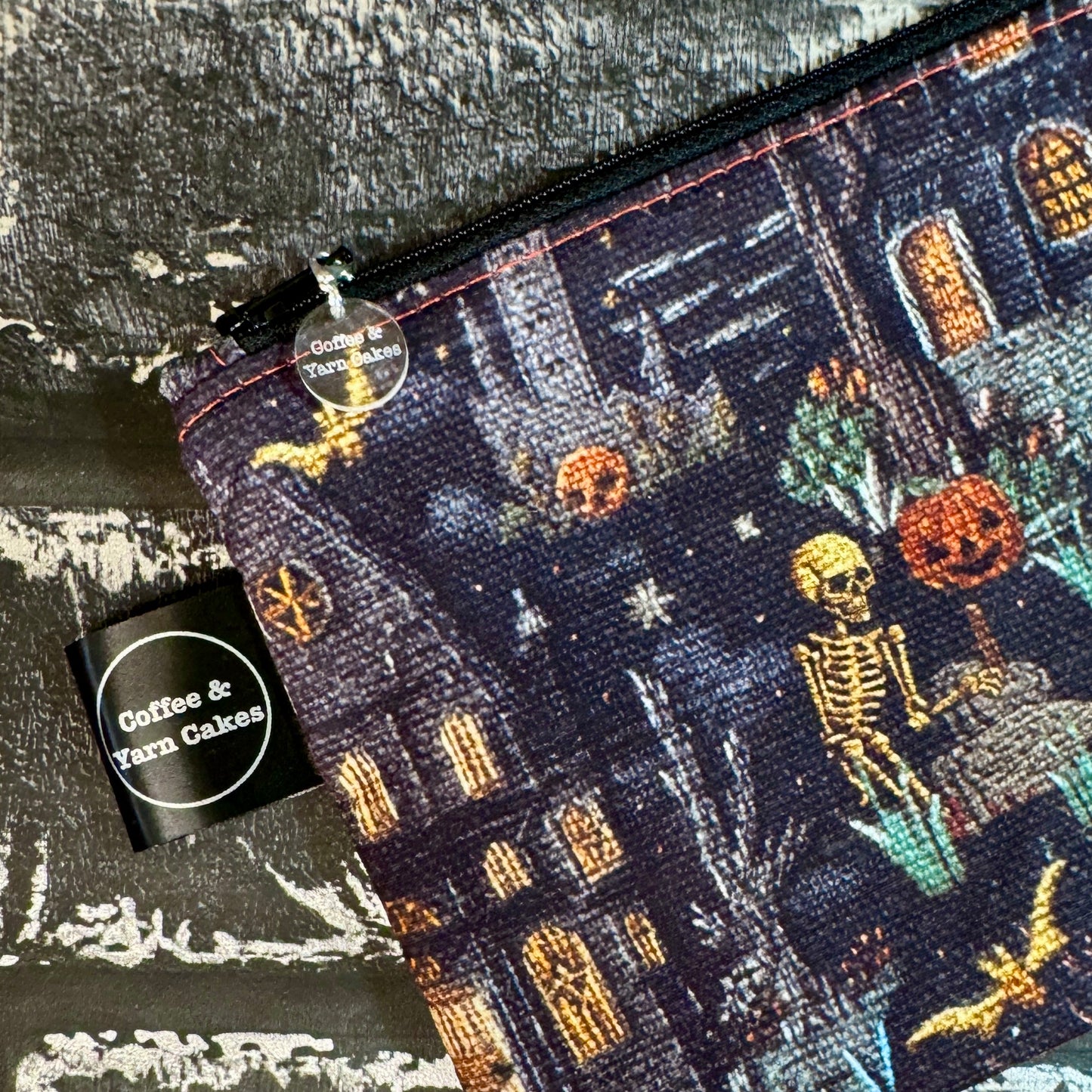 Haunted House Zipped Notions Hook DPN Pouch/Case
