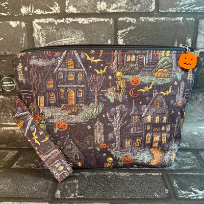 Haunted House Zipped Project Bag - Large Size
