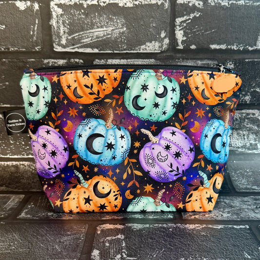 Mystical Pumpkins Zipped Project Bag - Small/Sock Size