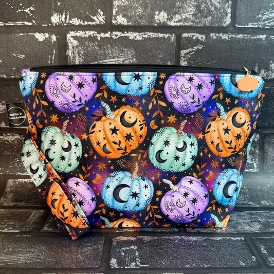 Mystical Pumpkins Zipped Project Bag - Large Size