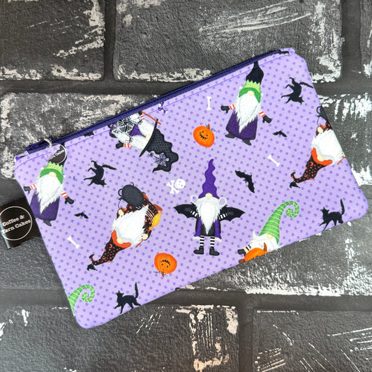 Gnome-ster Mash Halloween Gnomes Zipped Notions Hook DPN Pouch/Case