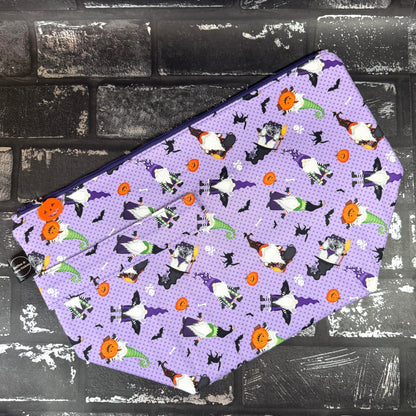 Gnome-ster Mash Halloween Gnomes Zipped Project Bag - Extra Large Size