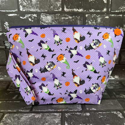 Gnome-ster Mash Halloween Gnomes Zipped Project Bag - Extra Large Size