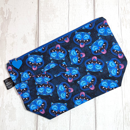 Derpy Tiger Zipped Project Bag - Large Size