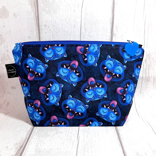 Derpy Tiger Zipped Project Bag - Small/Sock Size