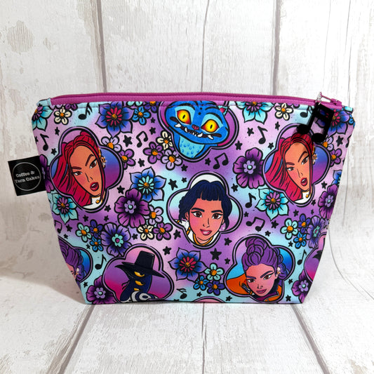 K-Pop DH Golden Zipped Project Bag - Small/Sock Size