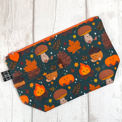 Autumn Friends Zipped Project Bag - Large Size