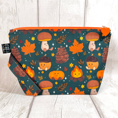Autumn Friends Zipped Project Bag - Large Size