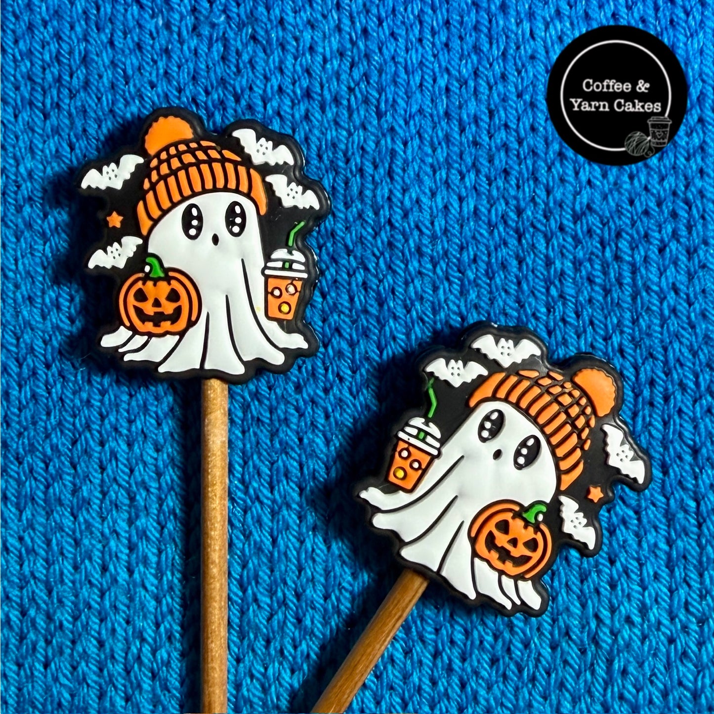 Pumpkin Love Ghost Stitch Stoppers 1 Pair